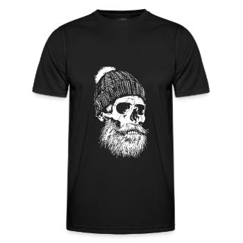 Bûcheron Crâne Bûcheron - T-shirt sport Homme - noir - Devant - AI Model Male 178 dark (178cm)