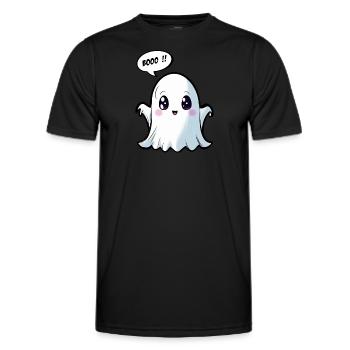 Halloween-Geist - Männer Funktions-T-Shirt - Schwarz - Vorne - AI Model Male 178 dark (178cm)