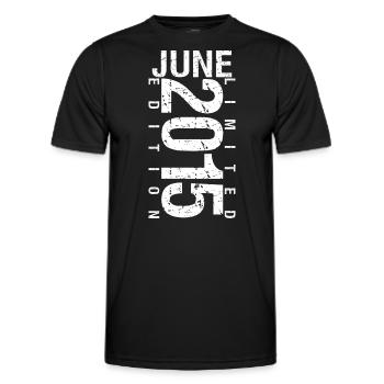 Juni 2015 Juni Geburtstagsgeschenk Juni 2015 - Männer Funktions-T-Shirt - Schwarz - Vorne - AI Model Male 178 dark (178cm)