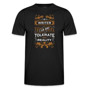 Author Editor Literature Book Author - Men's Functional T-Shirt - black - Front - AI Model Male 178 dark (178cm)