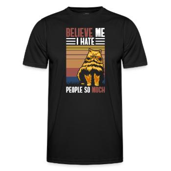 Hate Crowd Misanthrope Irony - Men's Functional T-Shirt - black - Front - AI Model Male 178 dark (178cm)