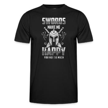 Schwertkampf Kampf Säbel - Männer Funktions-T-Shirt - Schwarz - Vorne - AI Model Male 178 dark (178cm)