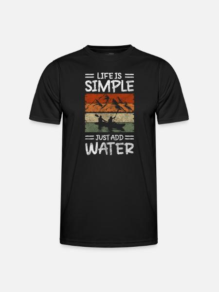 Rowing Machine Paddle Competition Strength - Men's Functional T-Shirt - black