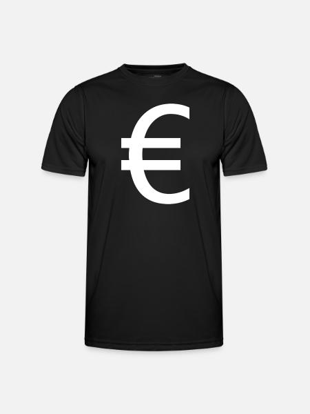 Euro - Euro-tegn - Funktionsshirt til herrer - sort