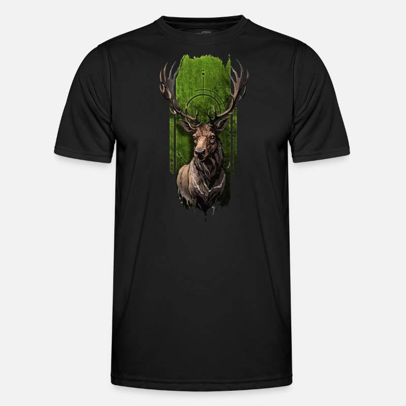 Majestic Monarch: Moose - Men's Functional T-Shirt - black
