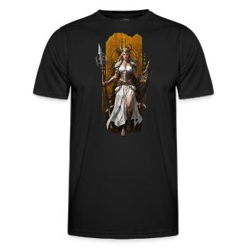 Frigg, reine d’Asgard : gardienne du royaume - T-shirt sport Homme - noir - Devant - AI Model Male 178 dark (178cm)