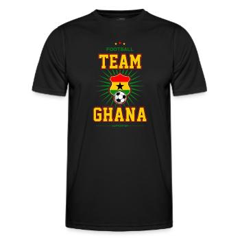 Ghana - Männer Funktions-T-Shirt - Schwarz - Vorne - AI Model Male 178 dark (178cm)