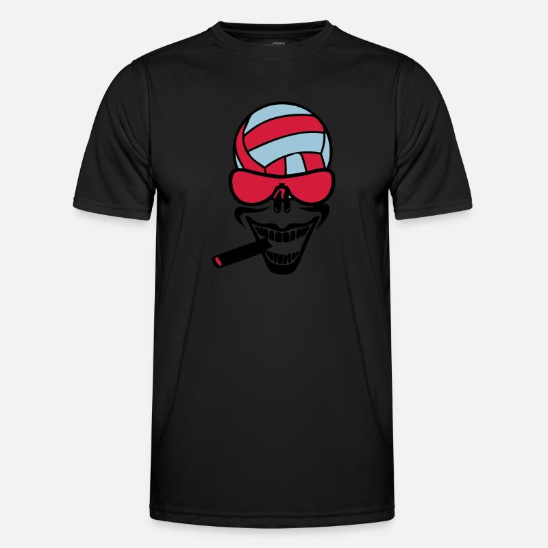 volleyball waterpolo cigar smile - Men's Functional T-Shirt - black