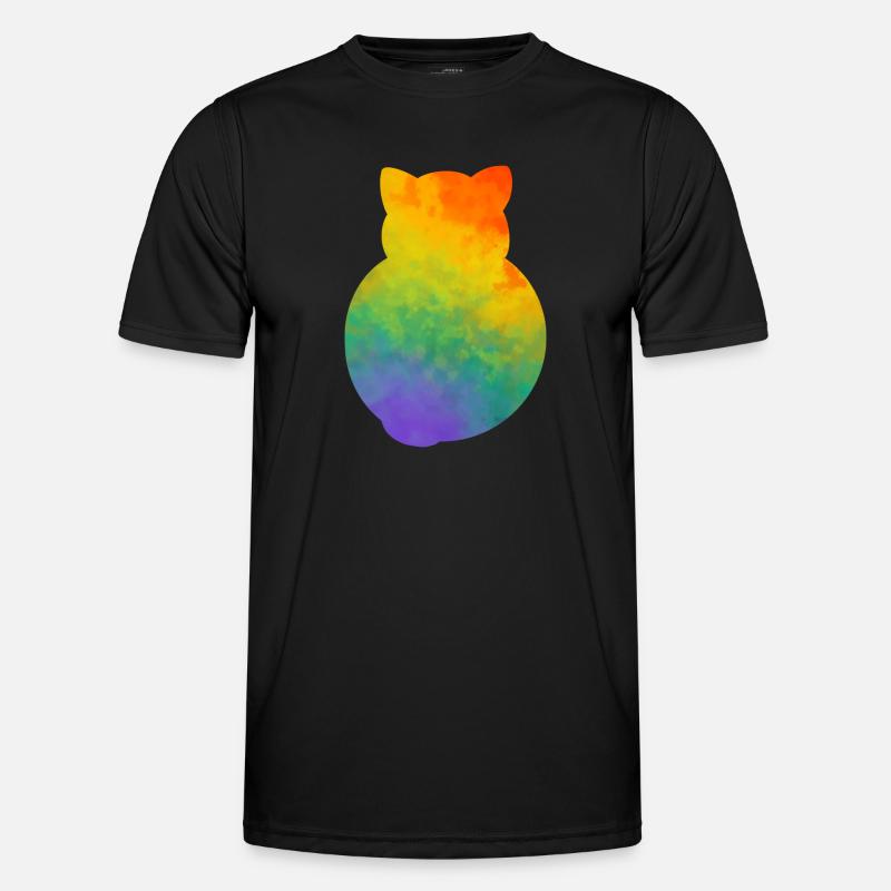 Pride Kitty - Männer Funktions-T-Shirt - Schwarz
