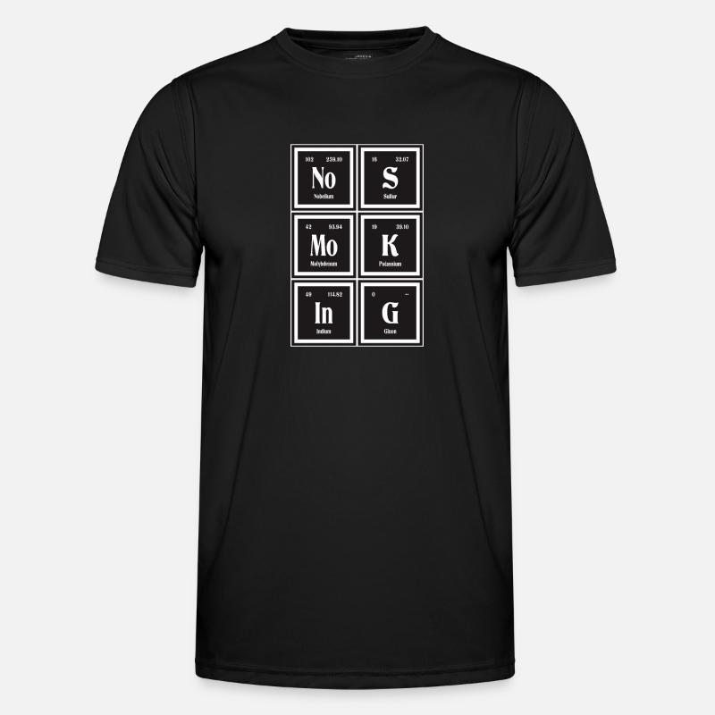 Rauchverbot | Periodensystem der Elemente - Männer Funktions-T-Shirt - Schwarz