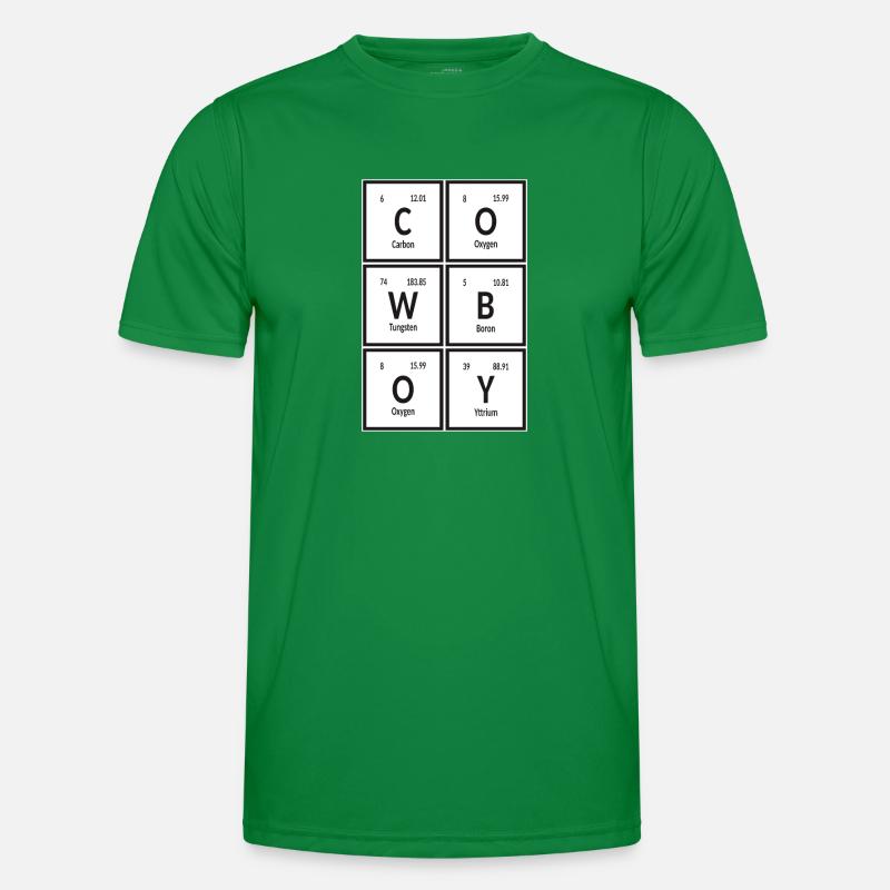 Cowboy | Periodensystem der Elemente Männer Funktions-T-Shirt