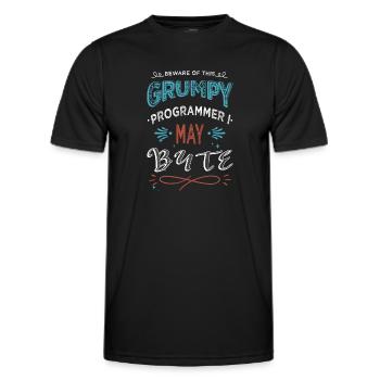 c sharp programming quote fathersday statement - Männer Funktions-T-Shirt - Schwarz - Vorne - AI Model Male 178 dark (178cm)
