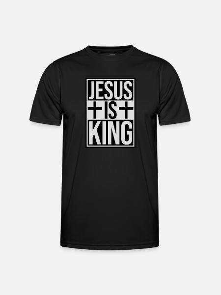 jesus is king quote - Men's Functional T-Shirt - black