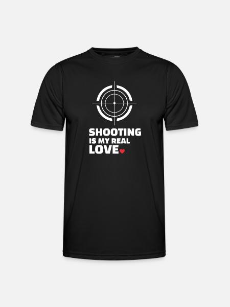 I love to shoot - Men's Functional T-Shirt - black