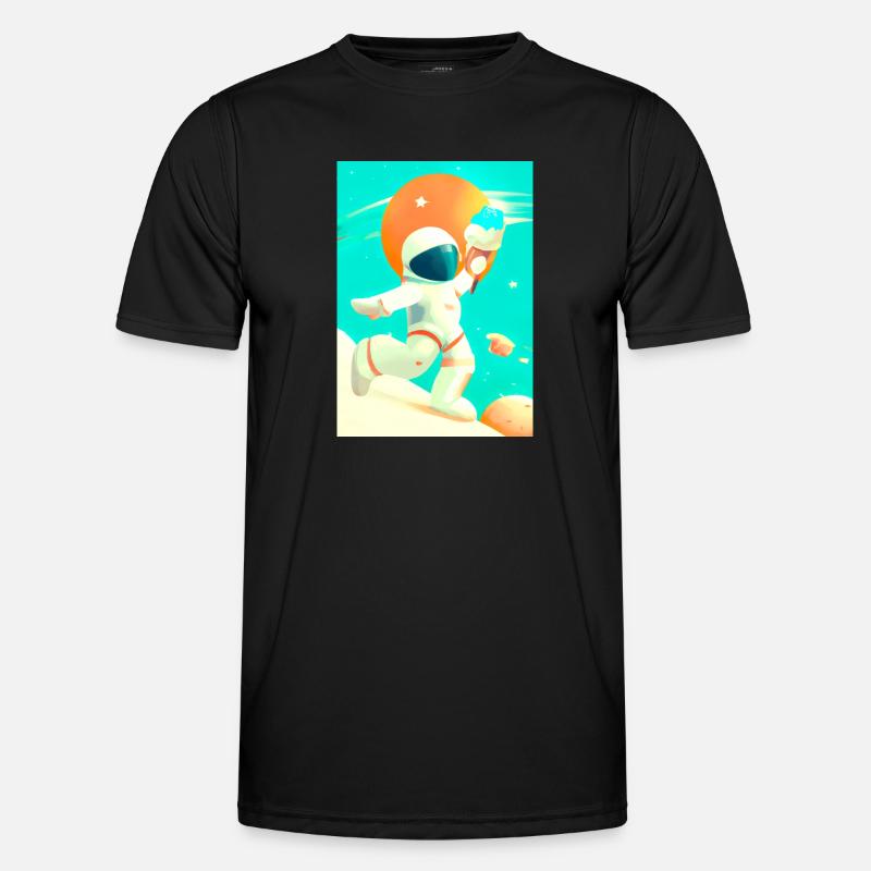 Astronaut mit Eiscreme Männer Funktions-T-Shirt