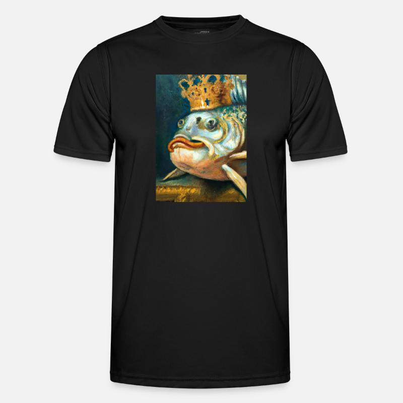 Fisch mit Krone Männer Funktions-T-Shirt