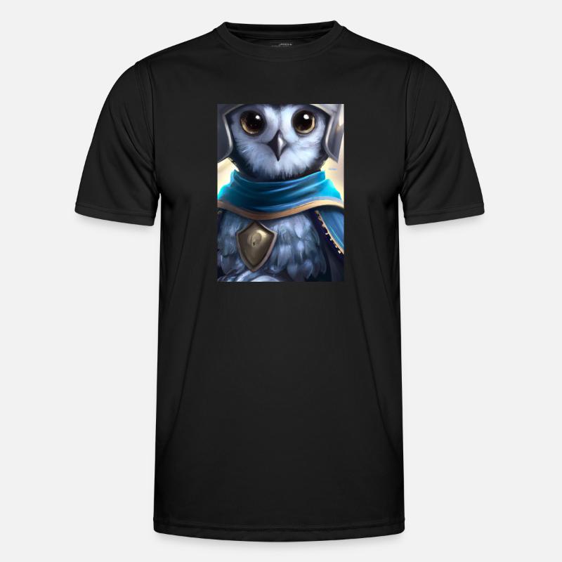 Ritter Eule - Männer Funktions-T-Shirt - Schwarz