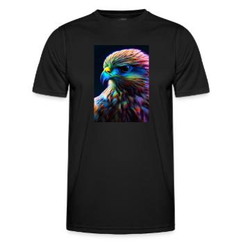 Buntes Vogelgesicht - Männer Funktions-T-Shirt - Schwarz - Vorne - AI Model Male 178 dark (178cm)