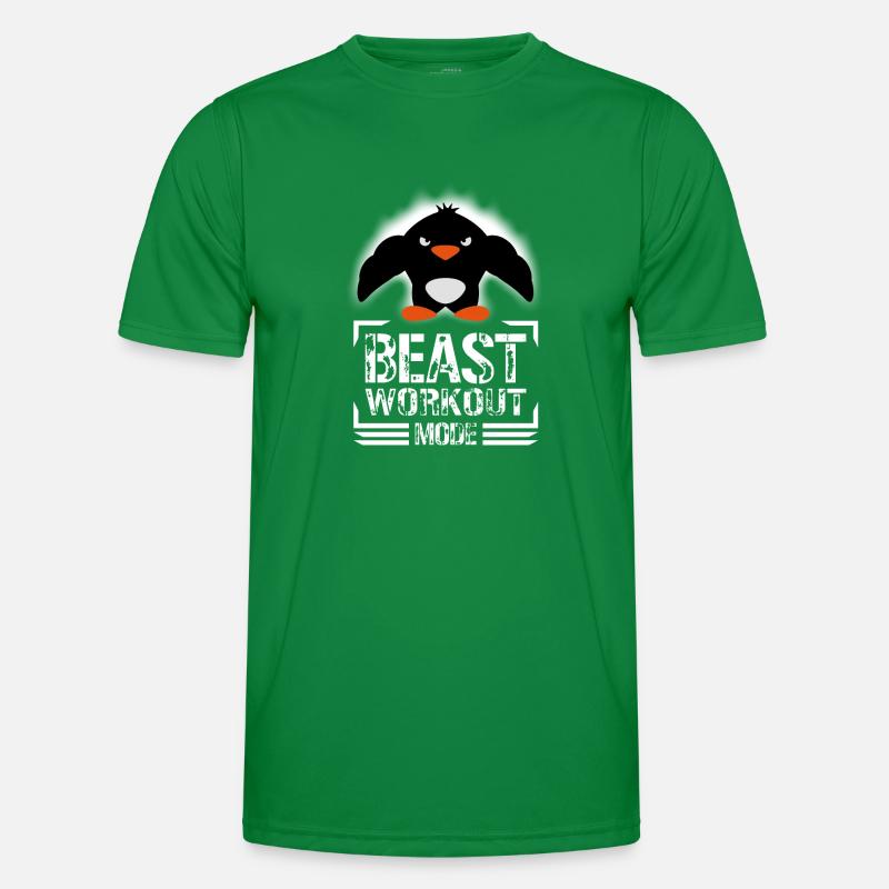 Pingouin Biceps Beast Workout Mode Bodybuilder T-shirt sport Homme