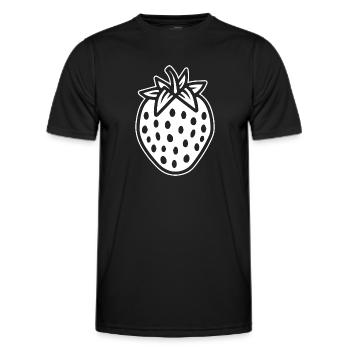 Strawberry Fruit Fruit - Men's Functional T-Shirt - black - Front - AI Model Male 178 dark (178cm)