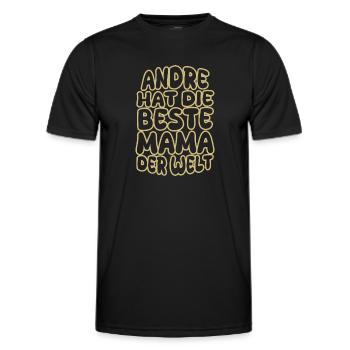 Dire André - T-shirt sport Homme - noir - Devant - AI Model Male 178 dark (178cm)