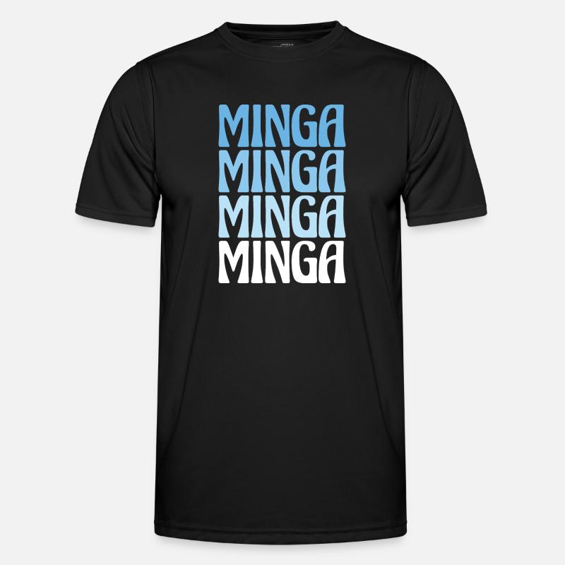Minga Munich Dialect Gift - Men's Functional T-Shirt - black