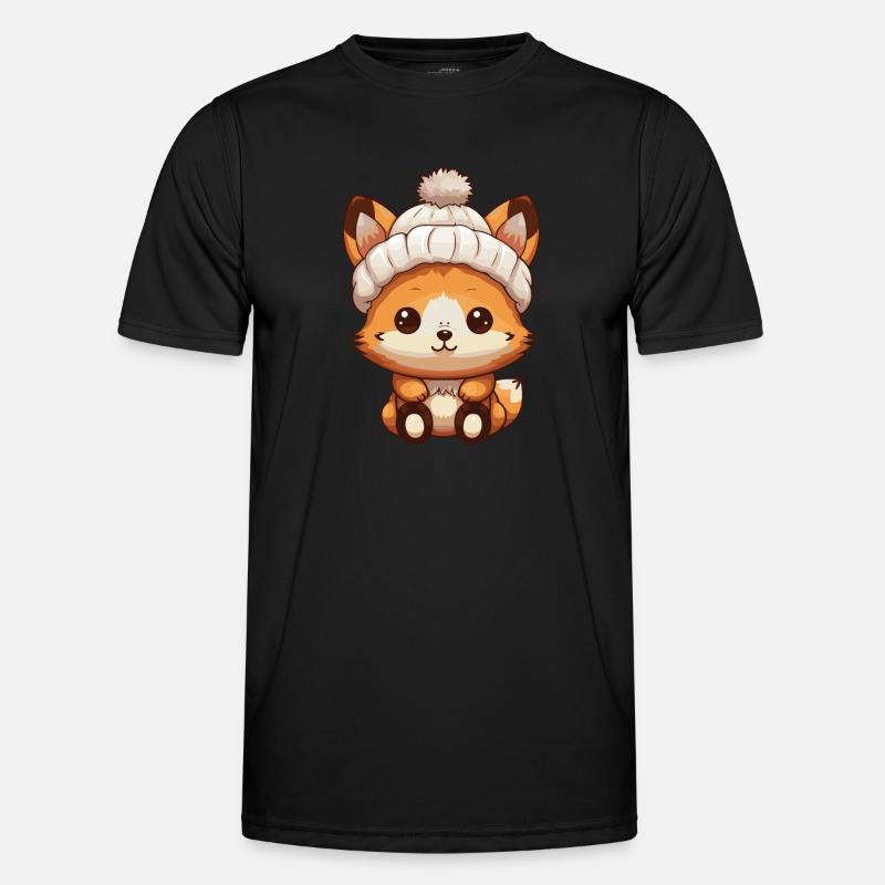 Fox Winter Comic - Men's Functional T-Shirt - black
