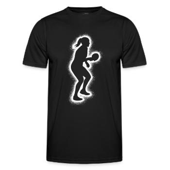 Tischtennis Spieler Damen Tischtennisspieler - Männer Funktions-T-Shirt - Schwarz - Vorne - AI Model Male 178 dark (178cm)