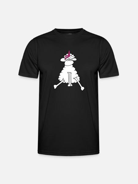 Einhorn locke - Männer Funktions-T-Shirt - Schwarz