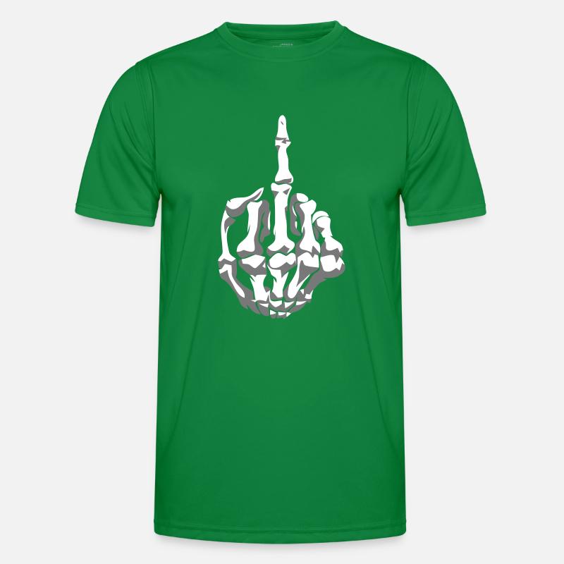 MITTELFINGER KNOCHEN Männer Funktions-T-Shirt