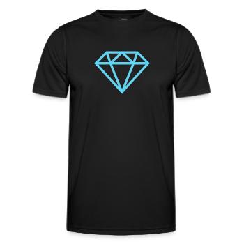 Diamond - Men's Functional T-Shirt - black - Front - AI Model Male 178 dark (178cm)