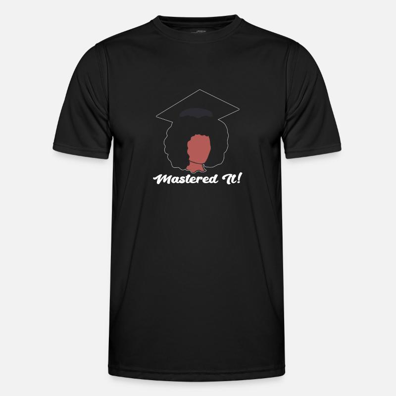 Master Studium Abschlussfeier - Männer Funktions-T-Shirt - Schwarz