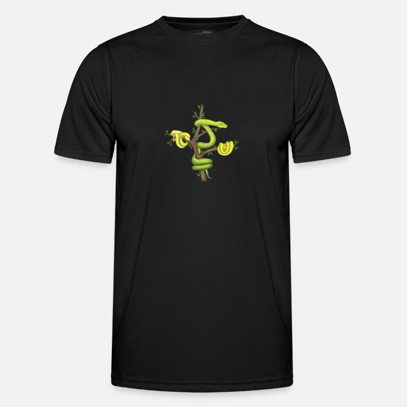 Der Grüne Python - Baumpython - Männer Funktions-T-Shirt - Schwarz