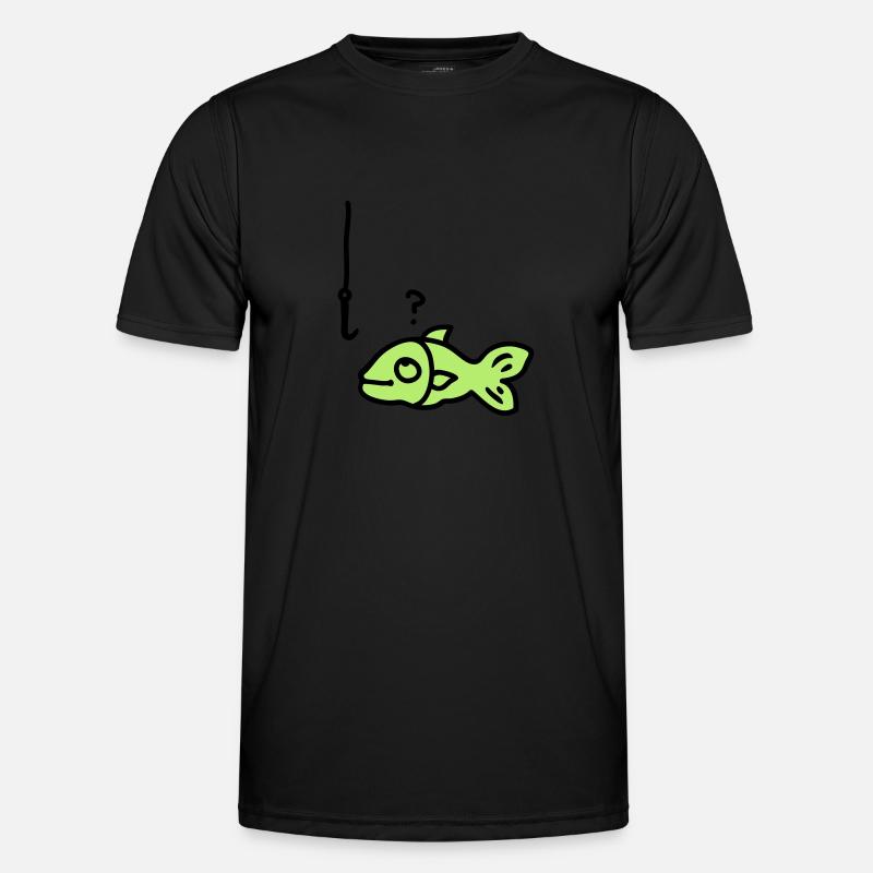 Fish fish hook - Men's Functional T-Shirt - black