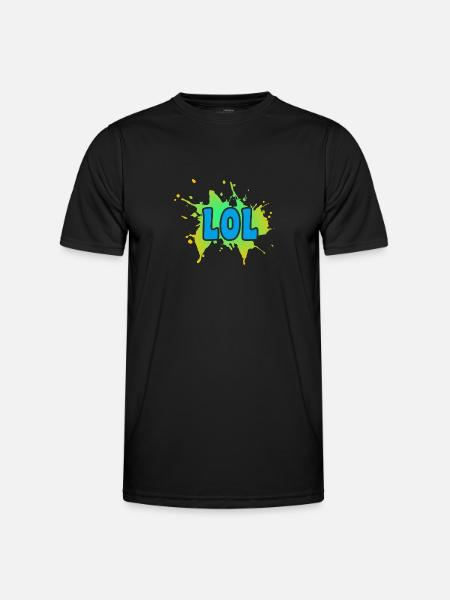 LOL - Männer Funktions-T-Shirt - Schwarz