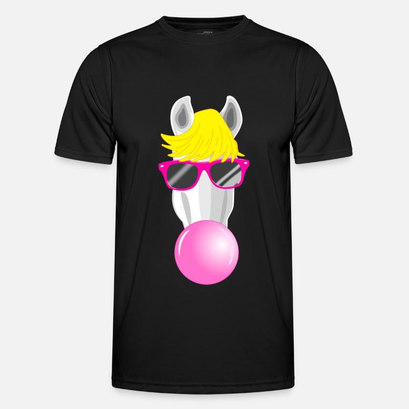 Cooles Pferd - Männer Funktions-T-Shirt - Schwarz