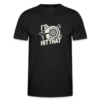 Das würde ich treffen - Männer Funktions-T-Shirt - Schwarz - Vorne - AI Model Male 178 dark (178cm)