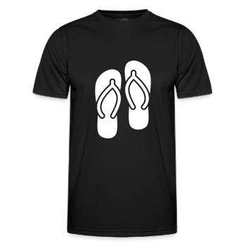 Flip-flops icon - Men's Functional T-Shirt - black - Front - AI Model Male 178 dark (178cm)