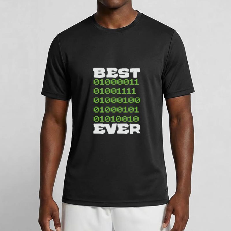 Best Coder ever Father Men Funny Nerd Männer Funktions-T-Shirt