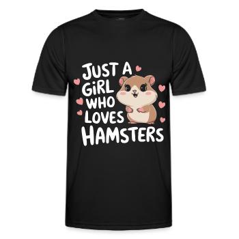 Hamster - Männer Funktions-T-Shirt - Schwarz - Vorne - AI Model Male 178 dark (178cm)