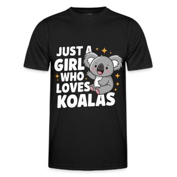 Koala Koala Koala Bear Animal - Men's Functional T-Shirt - black - Front - AI Model Male 178 dark (178cm)