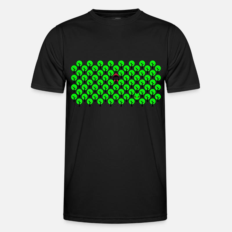 Fairytale - Rotkaeppchen - Märchen - Wolf - Quer - Männer Funktions-T-Shirt - Schwarz