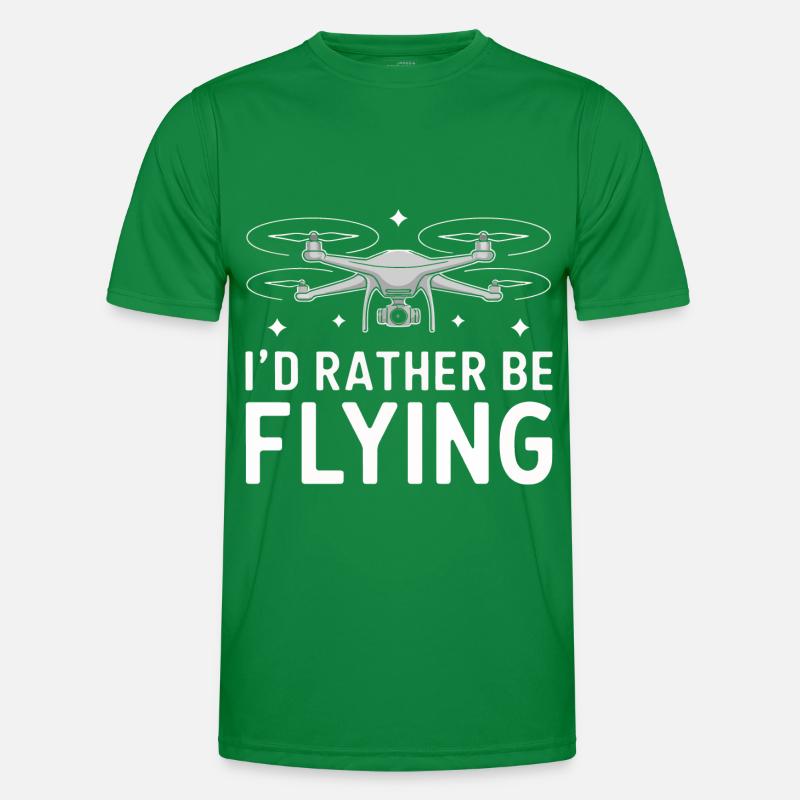 Drones Pilot Quadcopter Drone Men's Functional T-Shirt