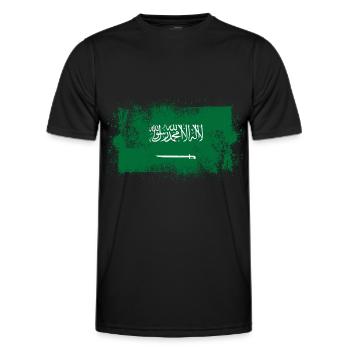 Arabie saoudite - T-shirt sport Homme - noir - Devant - AI Model Male 178 dark (178cm)