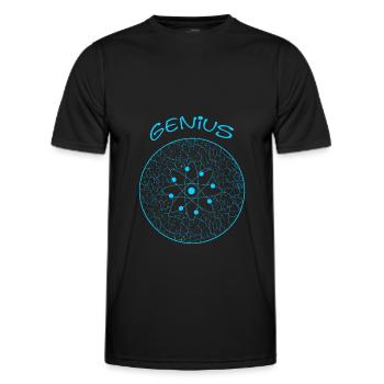 Genius genius - Men's Functional T-Shirt - black - Front - AI Model Male 178 dark (178cm)