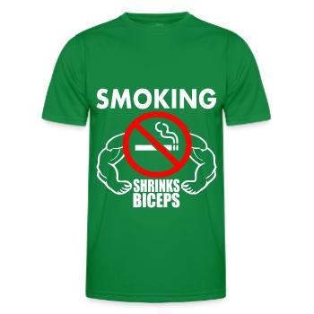 Smoking shrinks the biceps - T-shirt sport Homme - vert - Devant - AI Model Male 178 dark (178cm)