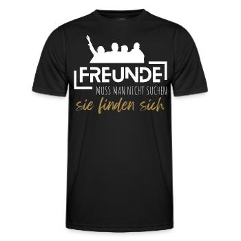 Beste Freunde FREUND Kumpel Kumpels - Männer Funktions-T-Shirt - Schwarz - Vorne - AI Model Male 178 dark (178cm)