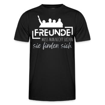 Beste Freunde FREUND Kumpel Kumpels - Männer Funktions-T-Shirt - Schwarz - Vorne - AI Model Male 178 dark (178cm)