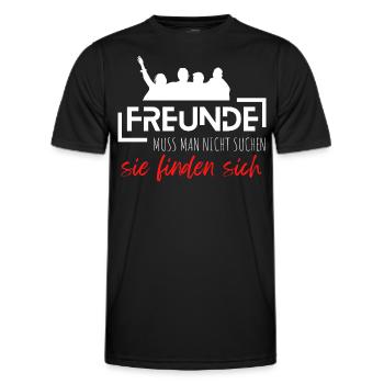 Beste Freunde FREUND Kumpel Kumpels - Männer Funktions-T-Shirt - Schwarz - Vorne - AI Model Male 178 dark (178cm)