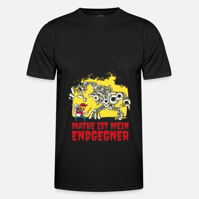 Mathe ist mein Endgegner - Männer Funktions-T-Shirt - Schwarz